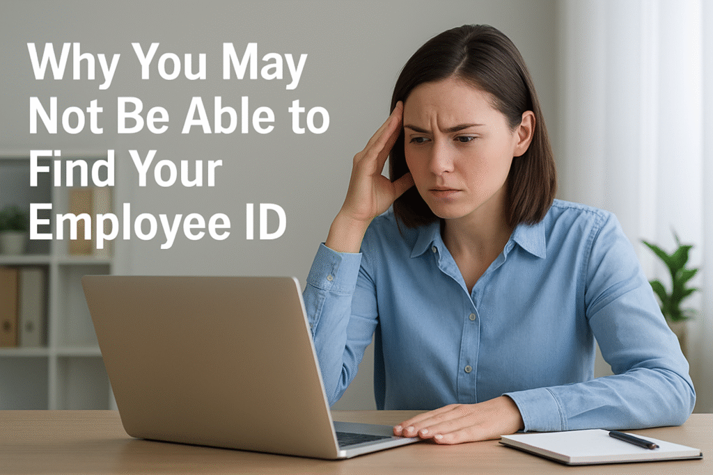 Not Be Able to Find Your Employee ID